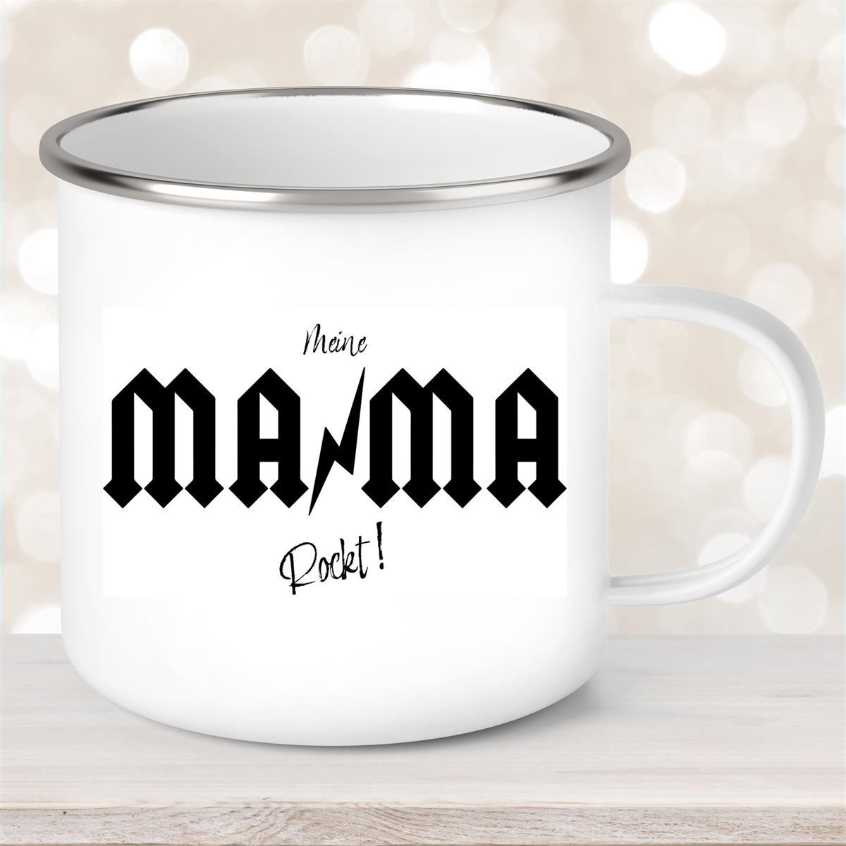 Tasse Muttertag #3 Wunschnamen Emaille Personalisiert Tasse Muttertag #3 Wunschnamen Emaille Personalisiert