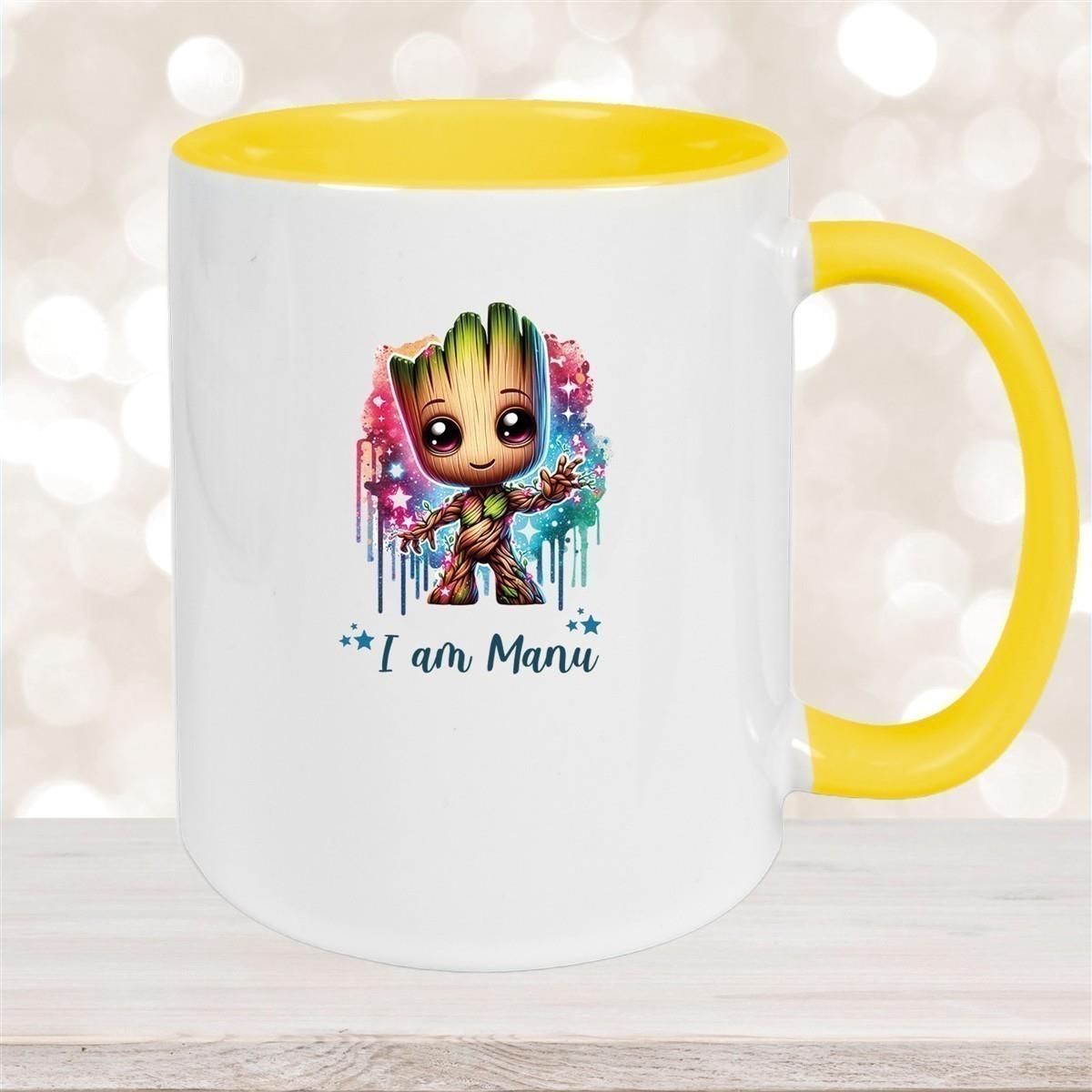Tasse Wunschname Baby-Groot 5 Keramik Kinderbecher personalisiert versch. Farben