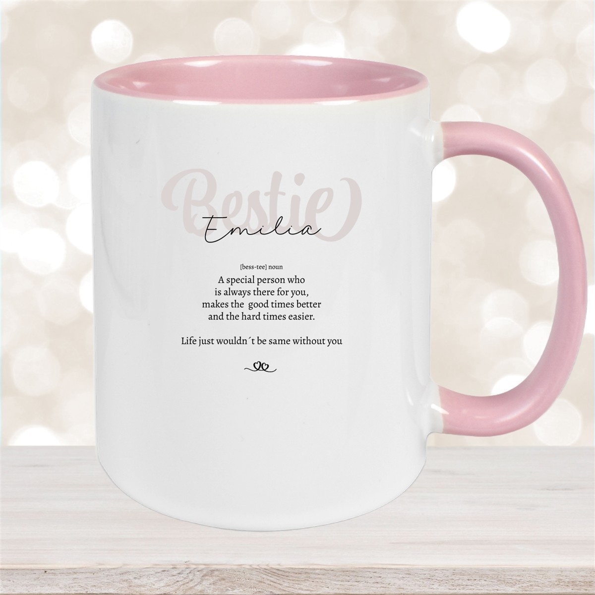 Tasse Wunschname Lieblings-Bestie #2 personalisiert Keramik Becher versch. Farben