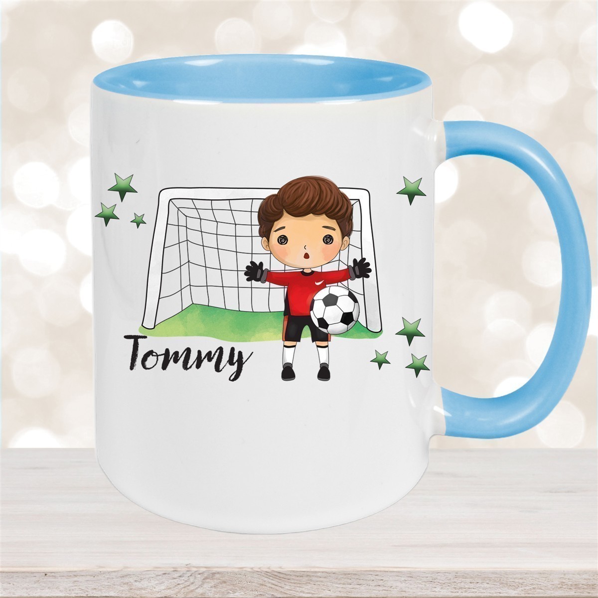 Tasse Fußball #3 Wunschname Keramik Kinderbecher personalisiert versch. Farben