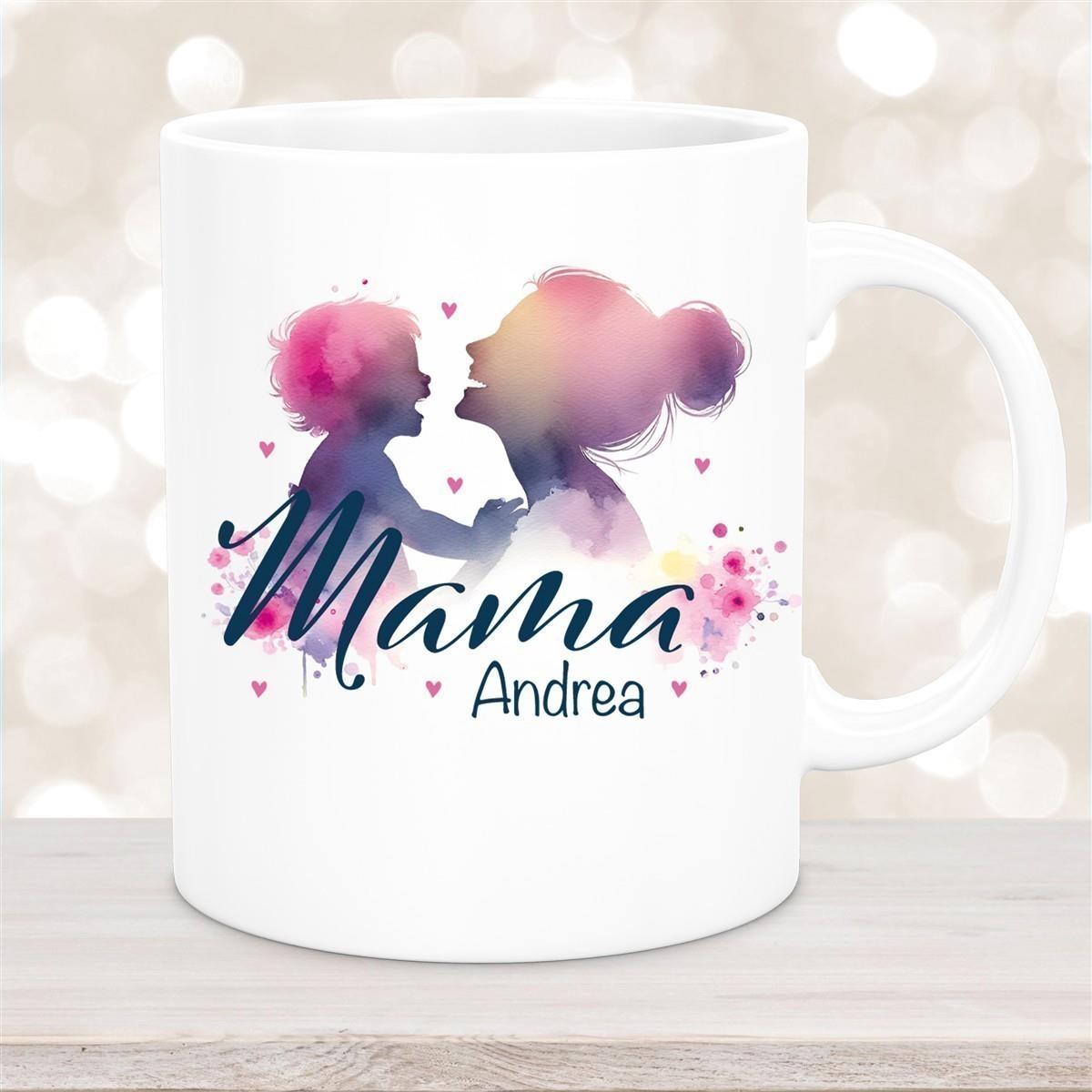 Tasse Muttertag 11 Wunschnamen Keramik Personalisiert versch. Farben