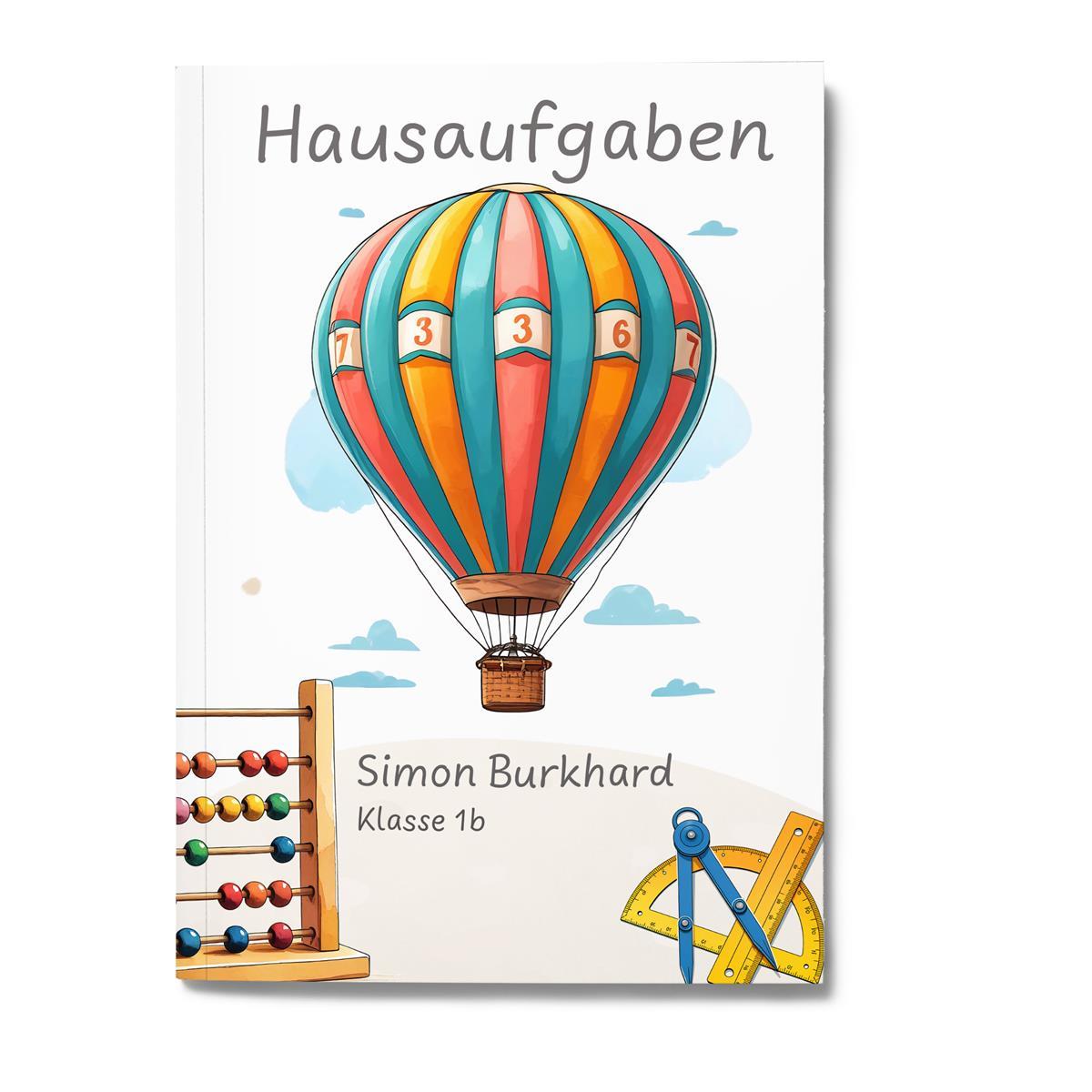 Hausaufgabenheft Mathe 2 DIN A5 - 48 Blatt mit Name und Klasse