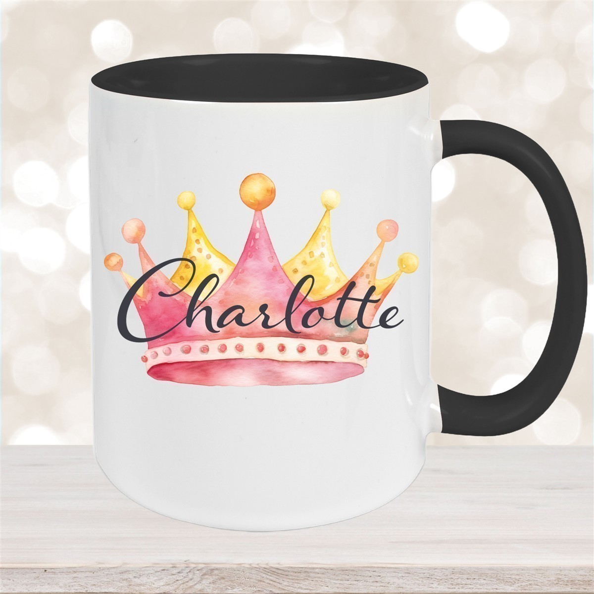 Tasse Krone #2 Wunschname Keramik Kinderbecher personalisiert versch. Farben