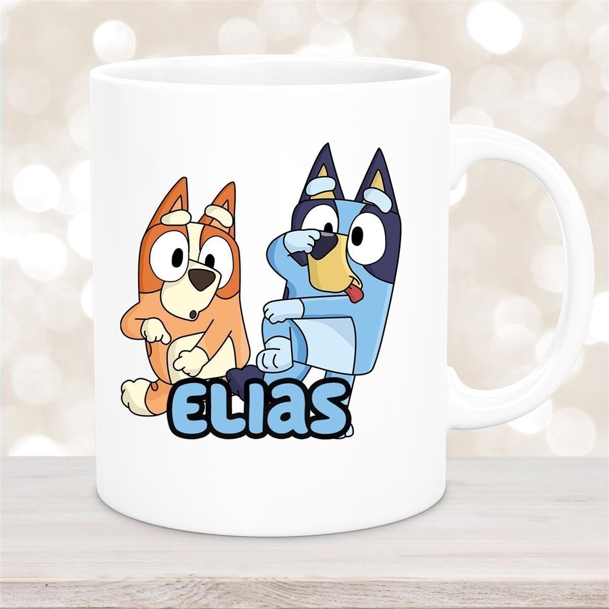 Tasse Bluey #3 Wunschname Keramik Kinderbecher personalisiert versch. Farben