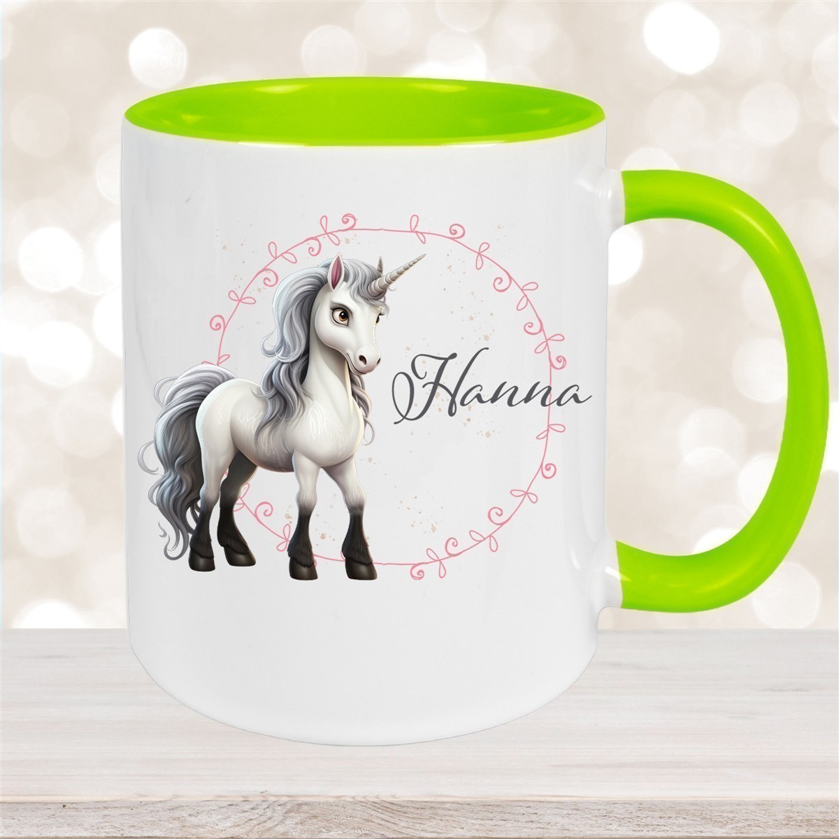 Tasse Einhorn #6 Wunschname Keramik Kinderbecher personalisiert versch. Farben