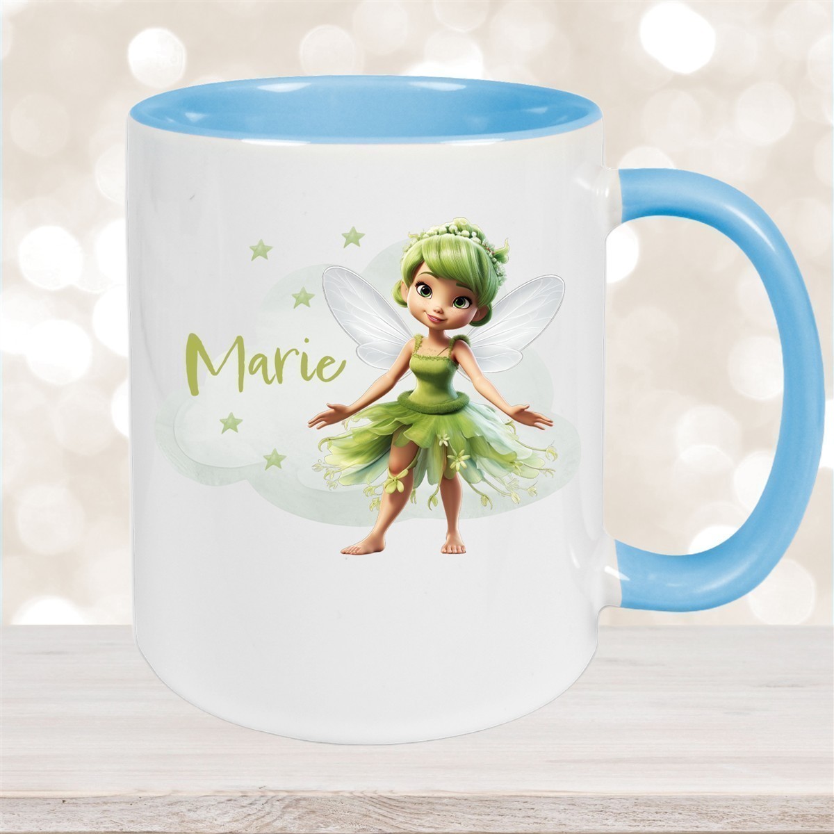 Tasse Fee #3 Wunschname Keramik Kinderbecher personalisiert versch. Farben