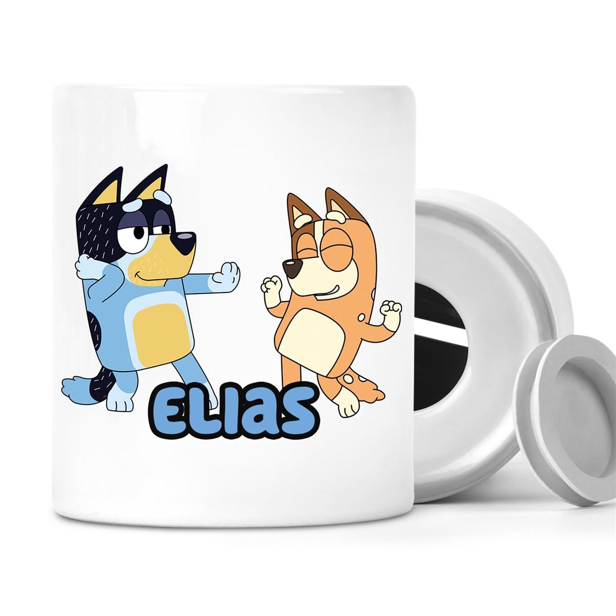 Spardose mit Wunschname Bluey 1 personalisiert