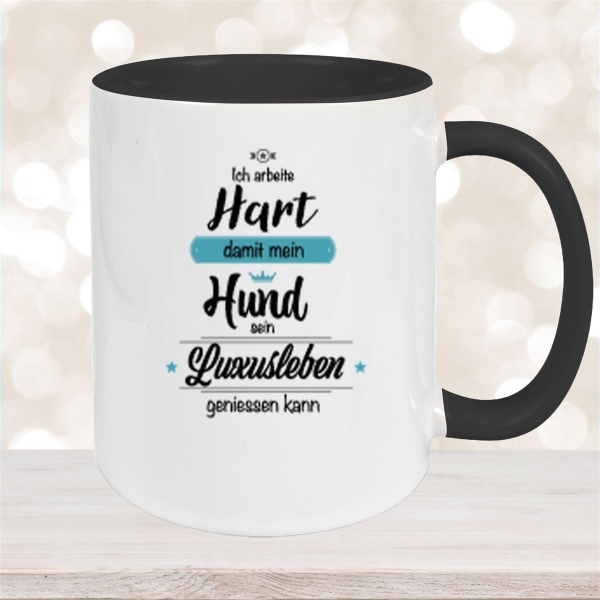 Tasse Spruch-Hund 1 Keramik versch. Farben