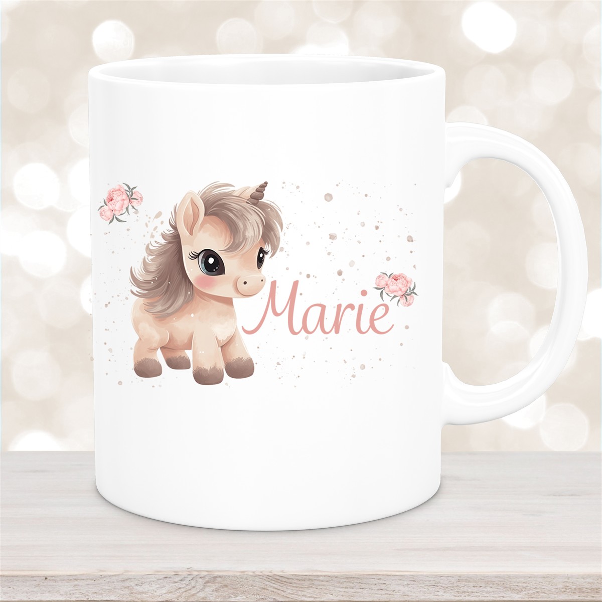 Tasse Einhorn #8 Wunschname Keramik Kinderbecher personalisiert versch. Farben