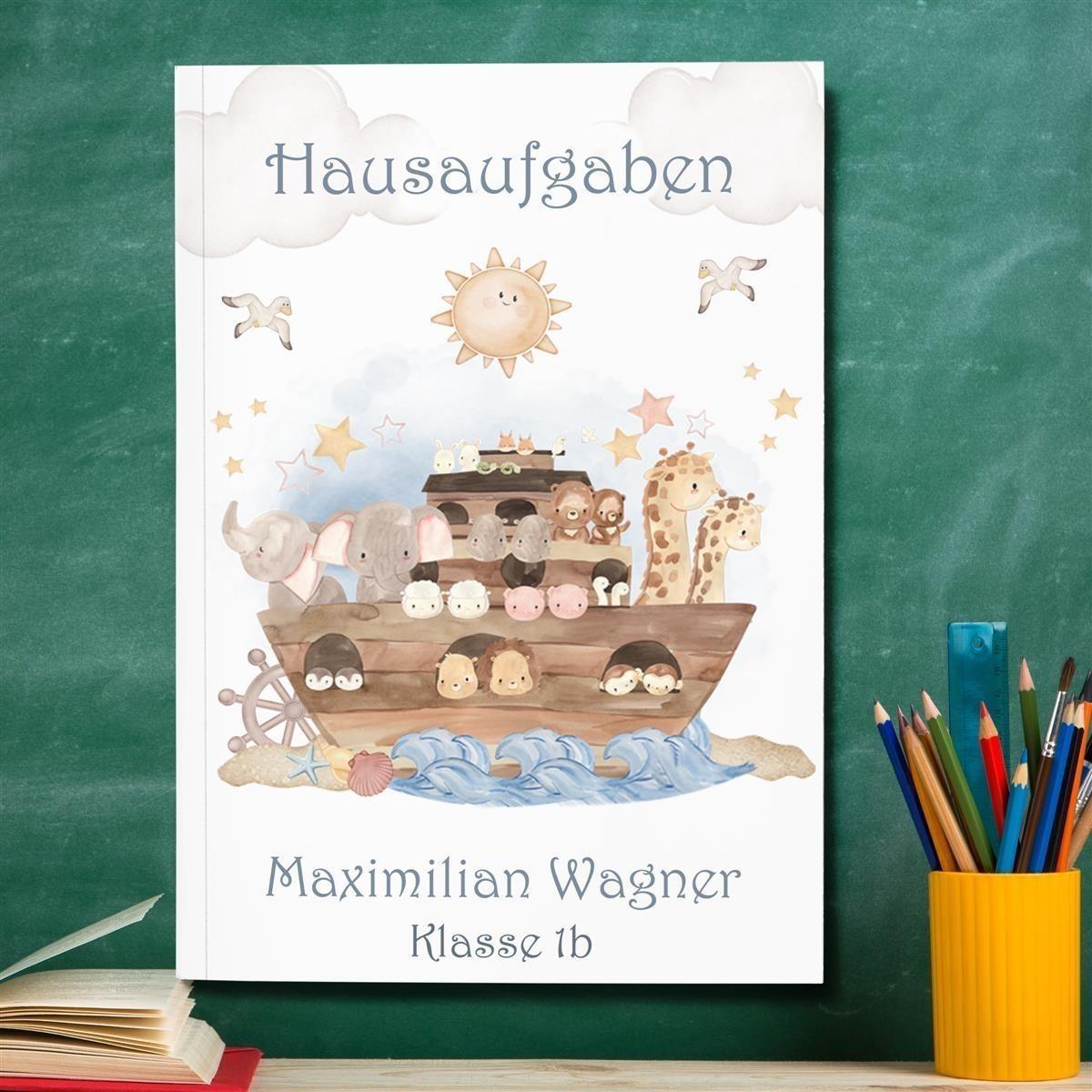 Hausaufgabenheft Arche 1 DIN A5 - 48 Blatt mit Name und Klasse
