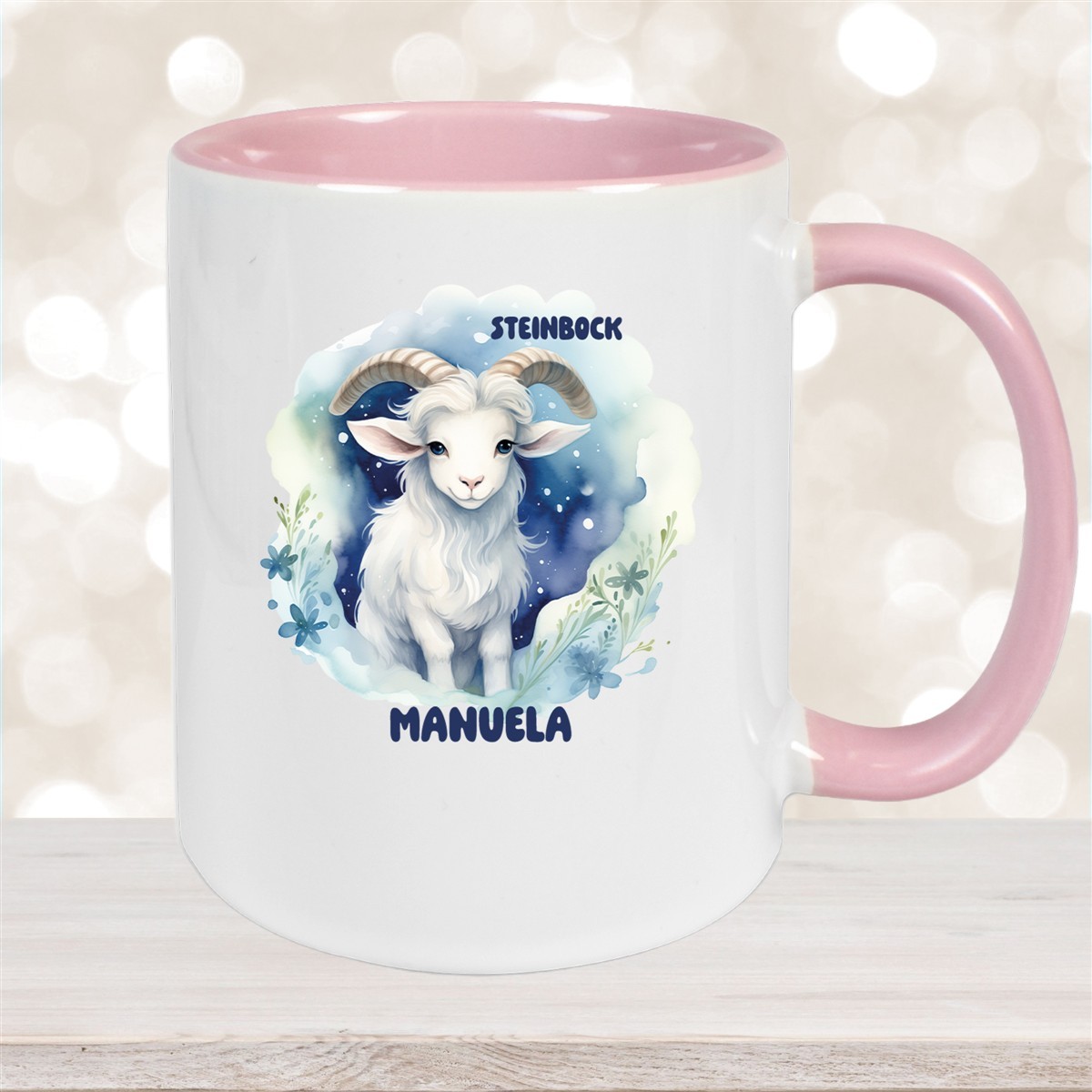 Tasse Sternzeichen Kinder Steinbock #1 Wunschname Keramik Kinderbecher personalisiert versch. Farben