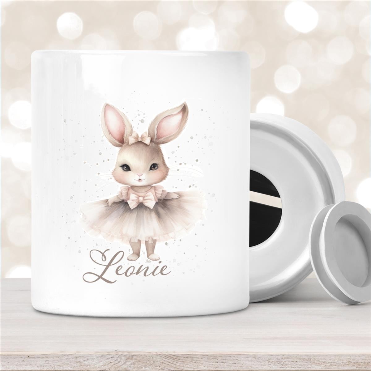 Spardose Ostern - Hase #8 mit Wunschname personalisiert Spardose Ostern - Hase #8 mit Wunschname personalisiert