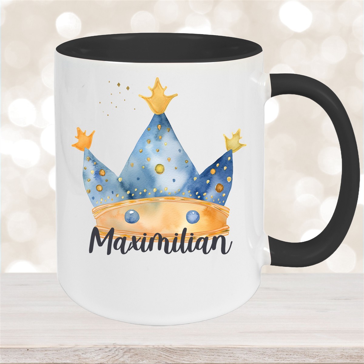 Tasse Prinz Krone #1 Wunschname Keramik Kinderbecher personalisiert versch. Farben