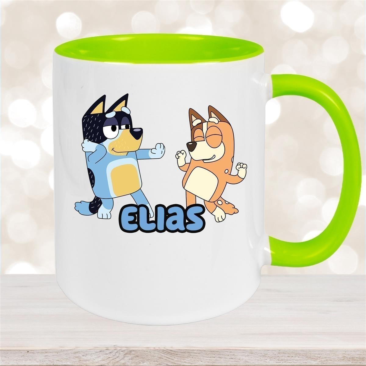 Tasse Bluey #1 Wunschname Keramik Kinderbecher personalisiert versch. Farben