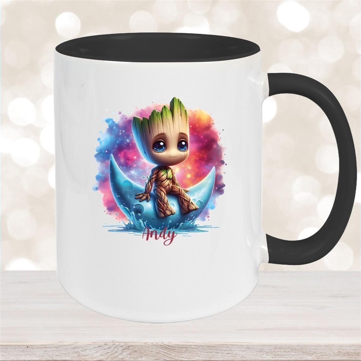 Tasse Wunschname Baby-Groot 7 Keramik Kinderbecher personalisiert versch. Farben