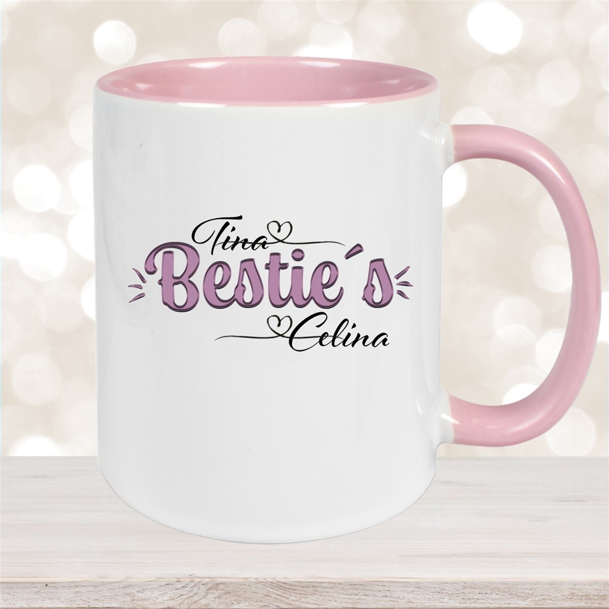 Tasse Wunschname Lieblings-Bestie #1 personalisiert Keramik Becher versch. Farben
