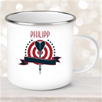 Tasse Dart #4 Wunschname Emaille Kinderbecher personalisiert