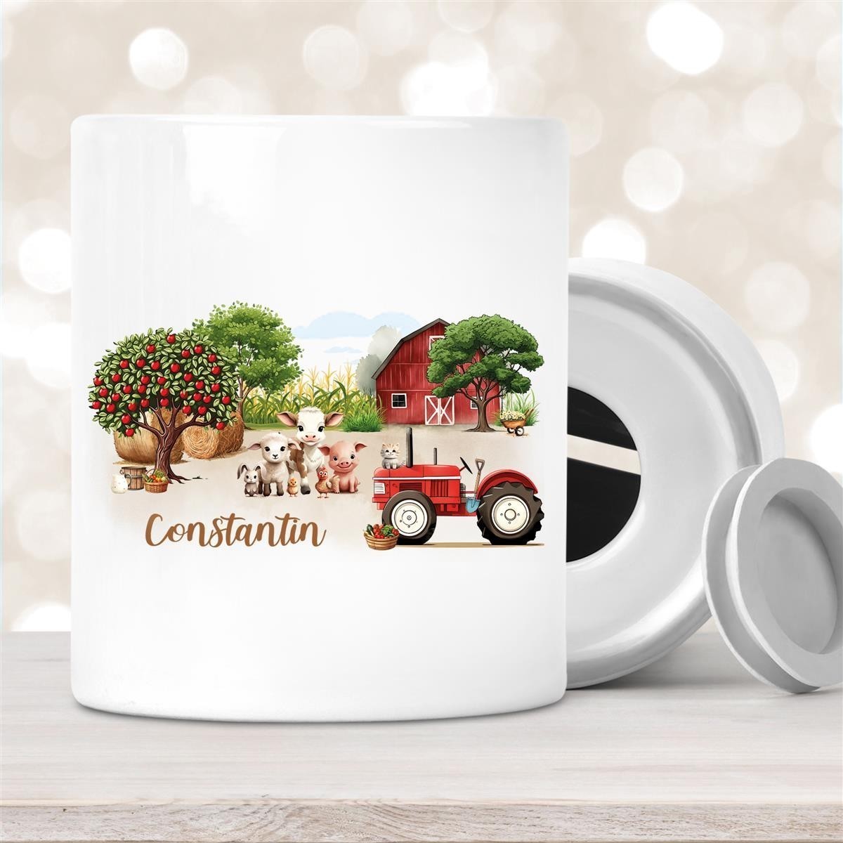 Spardose mit Wunschname Bauernhof #1 personalisiert Spardose mit Wunschname Bauernhof #1 personalisiert