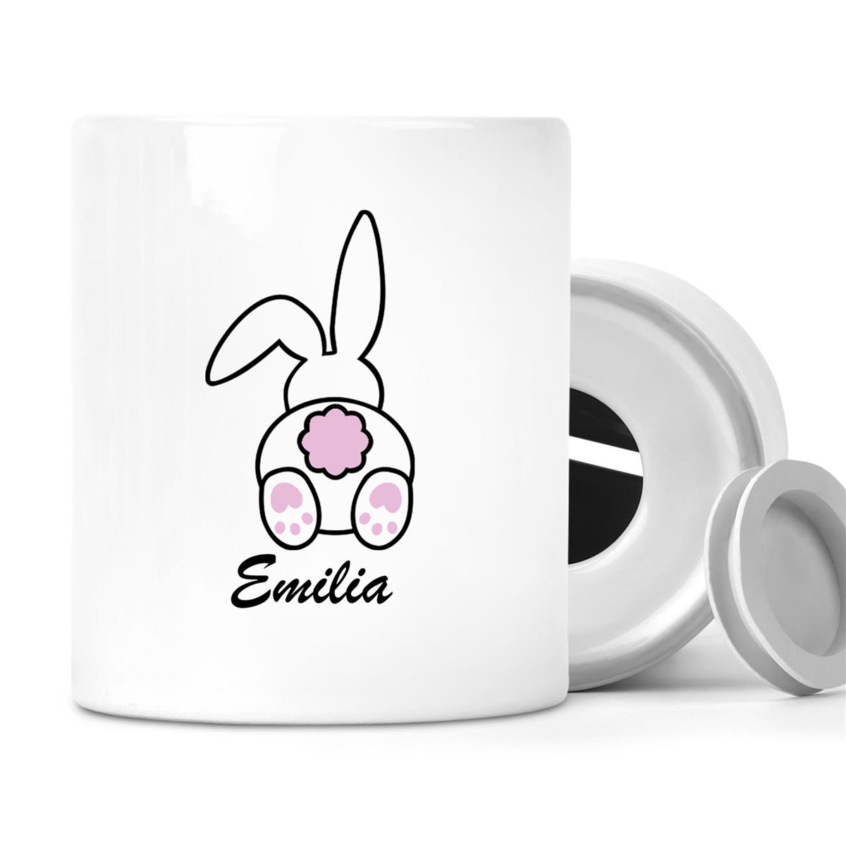 Spardose Ostern - Hase 3 mit Wunschname personalisiert