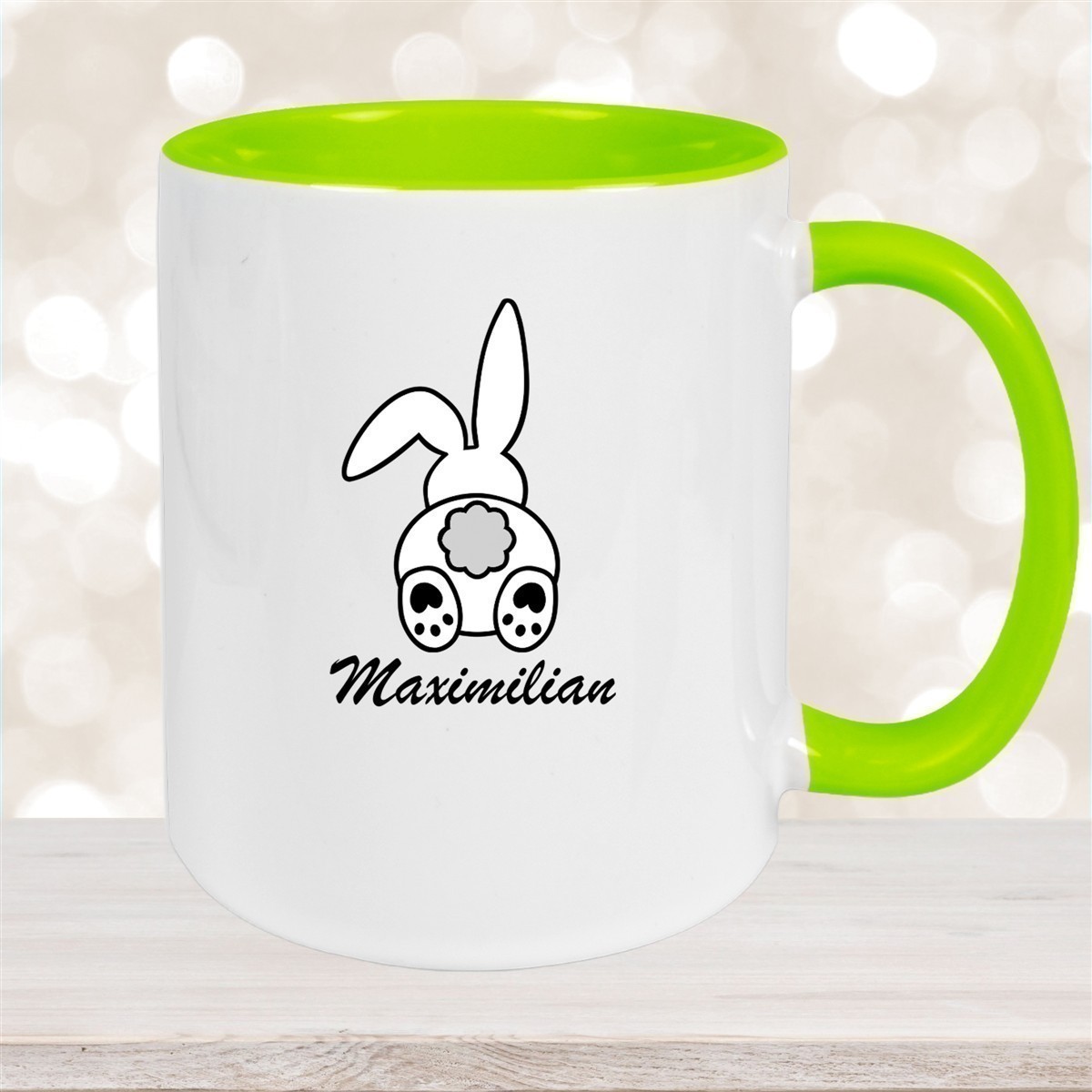 Tasse Ostern - Hase #4 Wunschnamen Keramik personalisiert versch. Farben