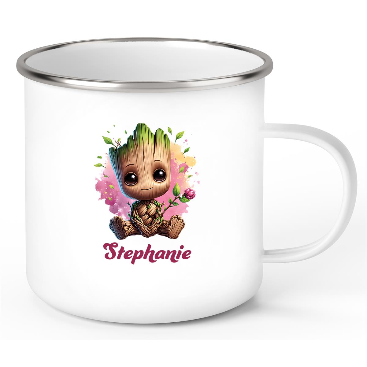 Tasse Baby-Groot 3 Wunschname Emaille Kinderbecher personalisiert