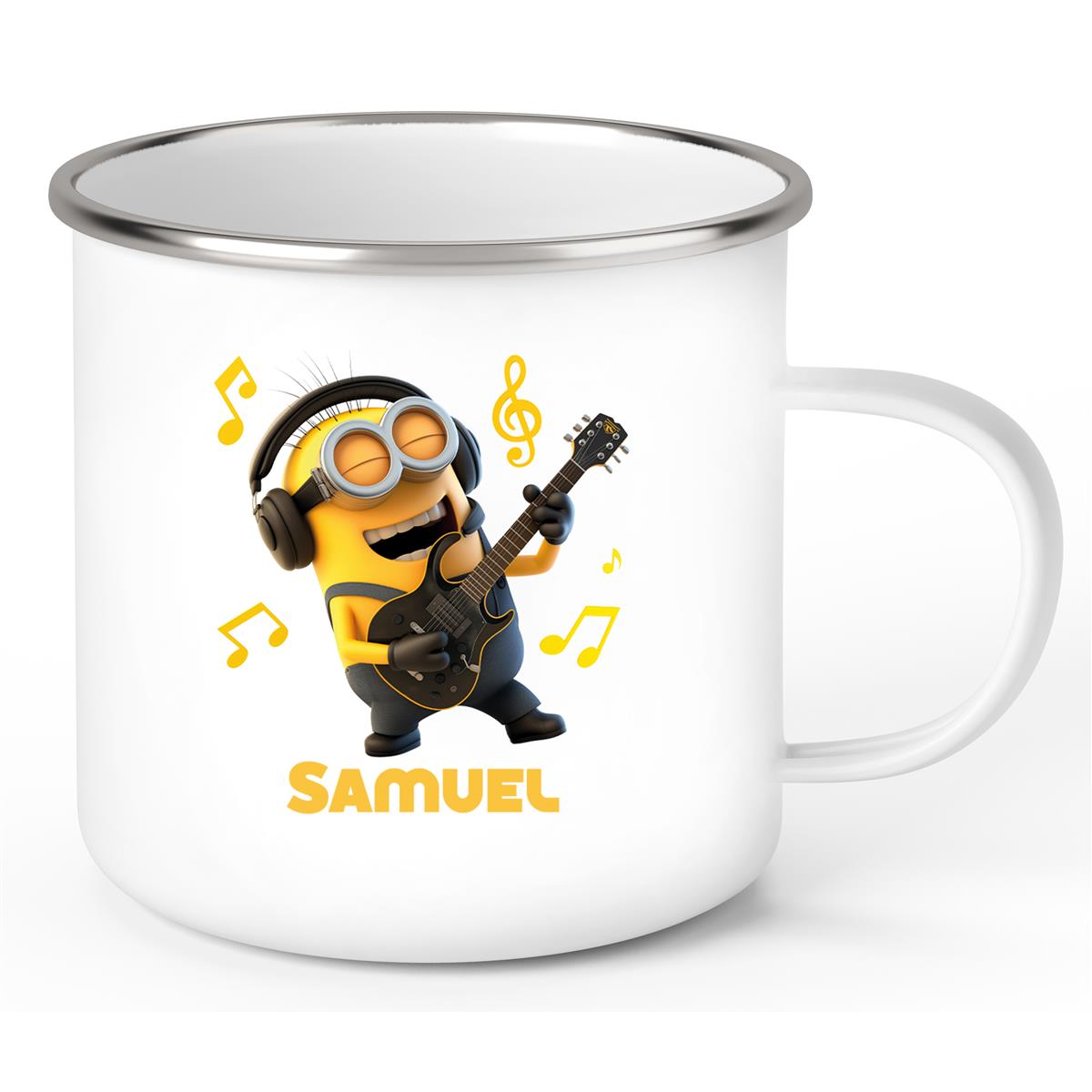 Tasse Minions Kinder Minion 6 Rockstar Wunschname Emaille Kinderbecher personalisiert