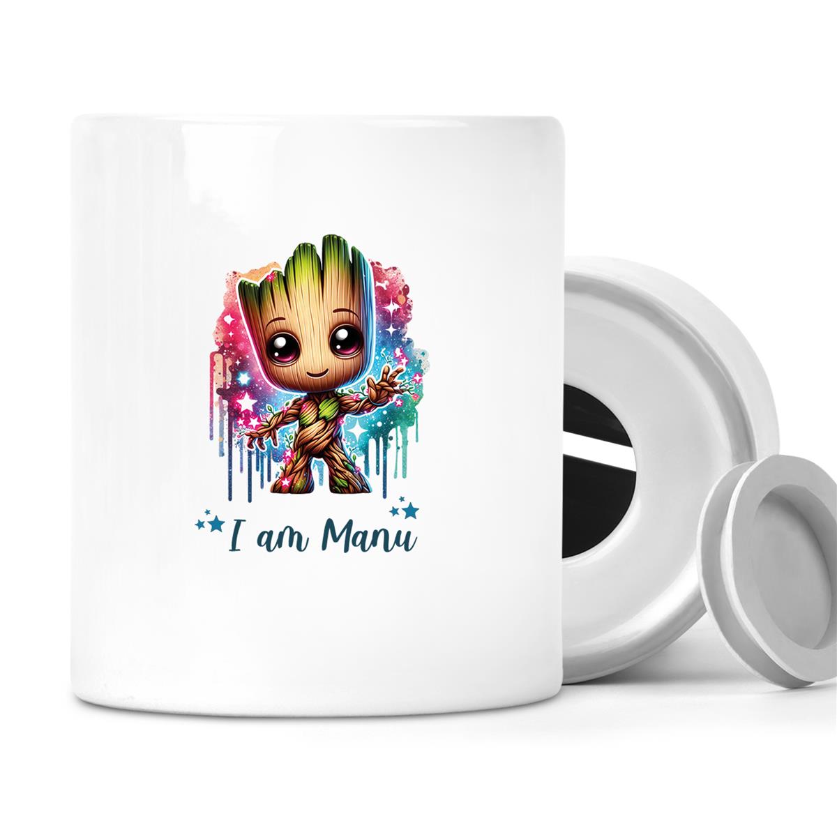Spardose mit Wunschname Baby-Groot 5 personalisiert