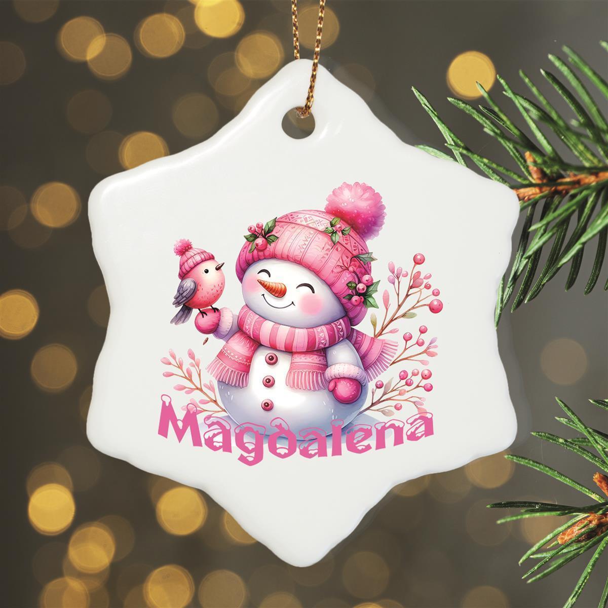 Weihnachtsanhänger personalisiert Schneemann 1 Name Motiv Anhänger Keramik, Weihnachtsschmuck, Weihnachtskugel, Christbaumschmuck versch. Formen