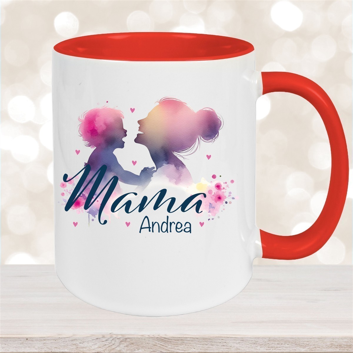 Tasse Muttertag #11 Wunschnamen Keramik Personalisiert versch. Farben
