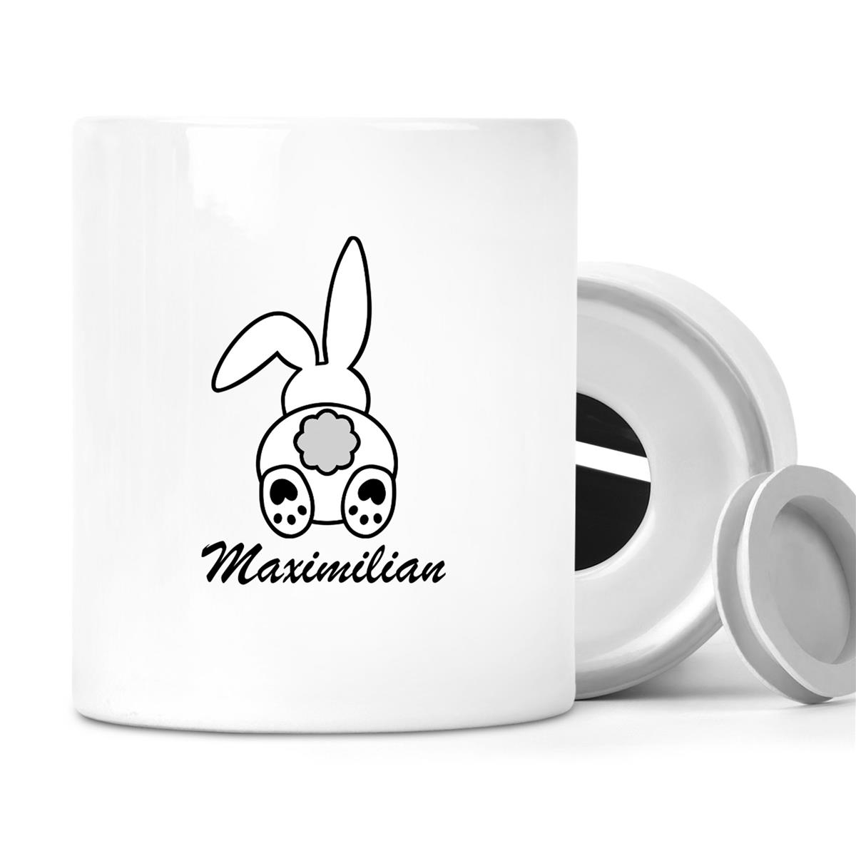 Spardose Ostern - Hase 4 mit Wunschname personalisiert