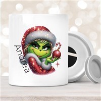 Spardose mit Wunschname Weihnachten Lady-Grinch #3 personalisiert