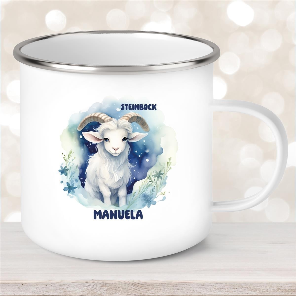 Tasse Sternzeichen Kinder Steinbock #1 Wunschname Emaille Kinderbecher personalisiert Tasse Sternzeichen Kinder Steinbock #1 Wunschname Emaille Kinderbecher personalisiert
