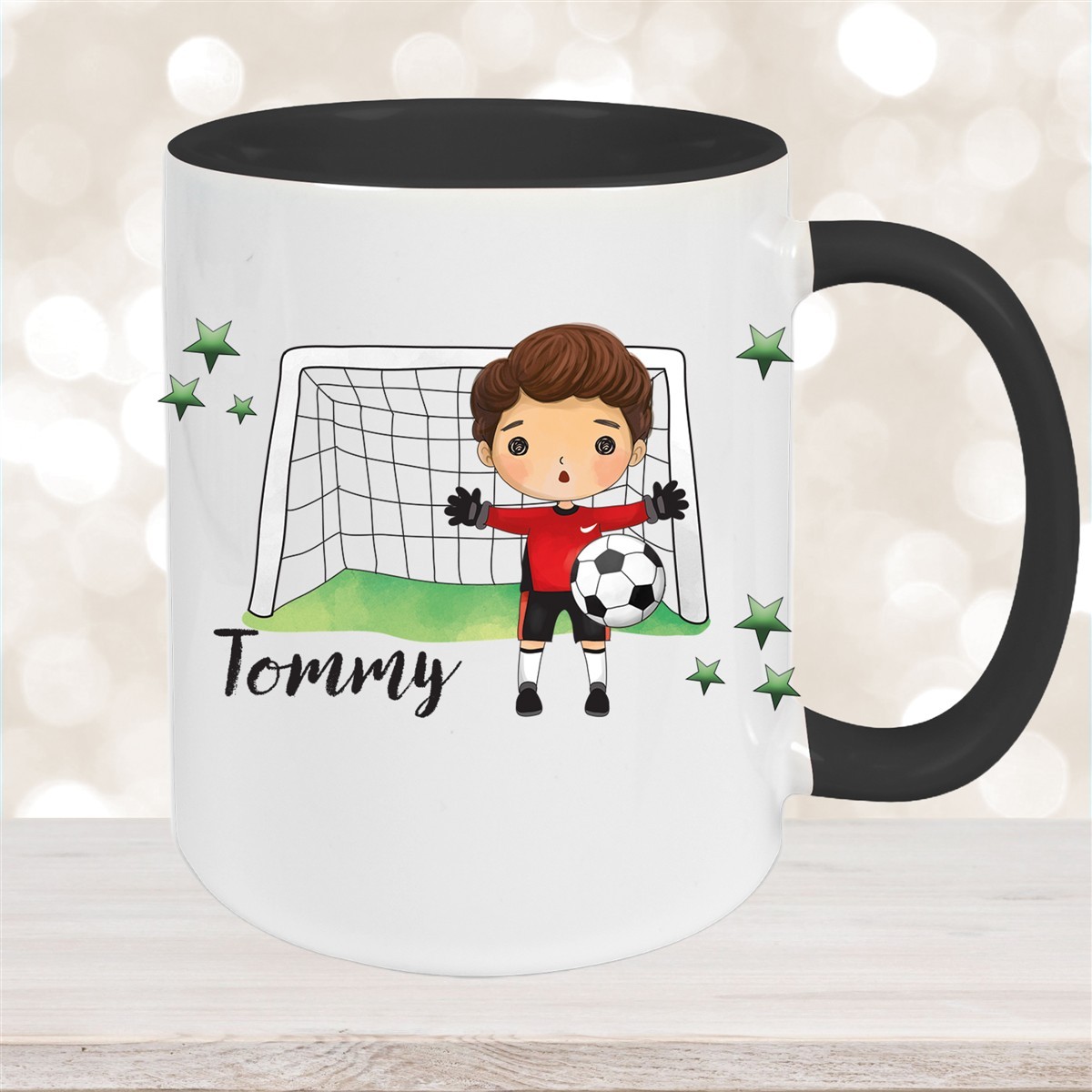 Tasse Fußball #3 Wunschname Keramik Kinderbecher personalisiert versch. Farben