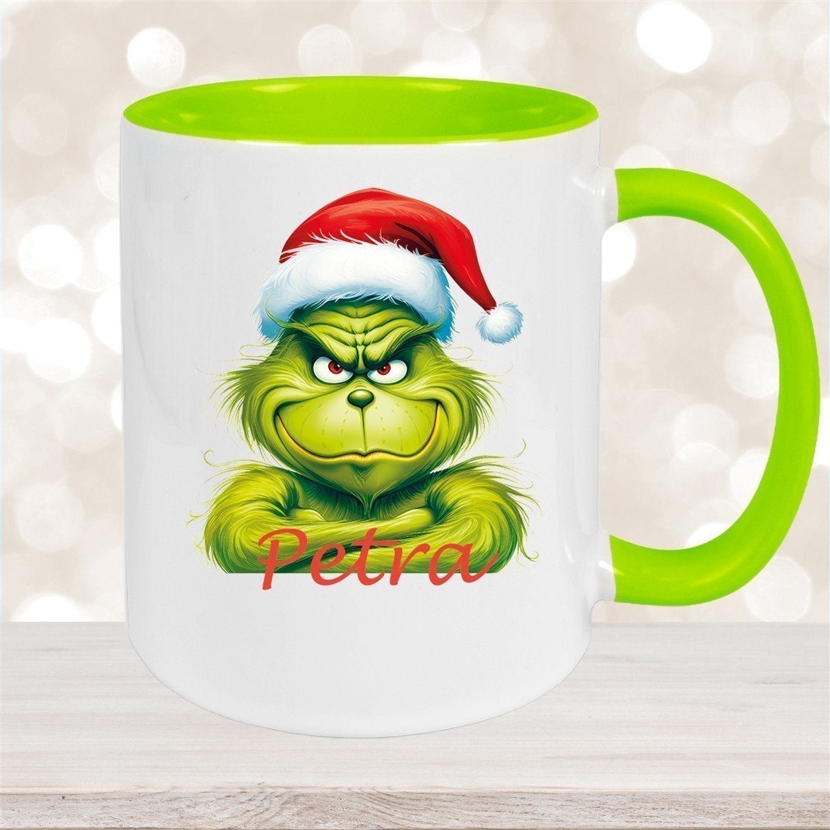 Tasse Wunschname Weihnachten Grinch #2 Keramik Kinderbecher versch. Farben