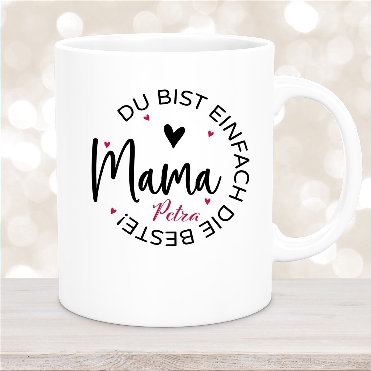 Tasse Muttertag #13 Wunschnamen Keramik Personalisiert Weiß Tasse Muttertag #13 Wunschnamen Keramik Personalisiert versch. Farben