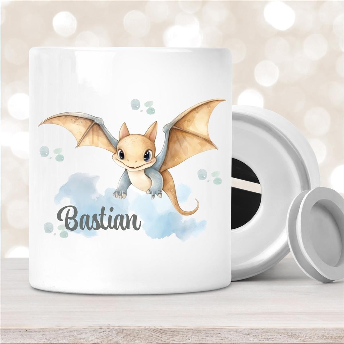 Spardose mit Wunschname Dino #4 personalisiert Spardose mit Wunschname Dino #4 personalisiert