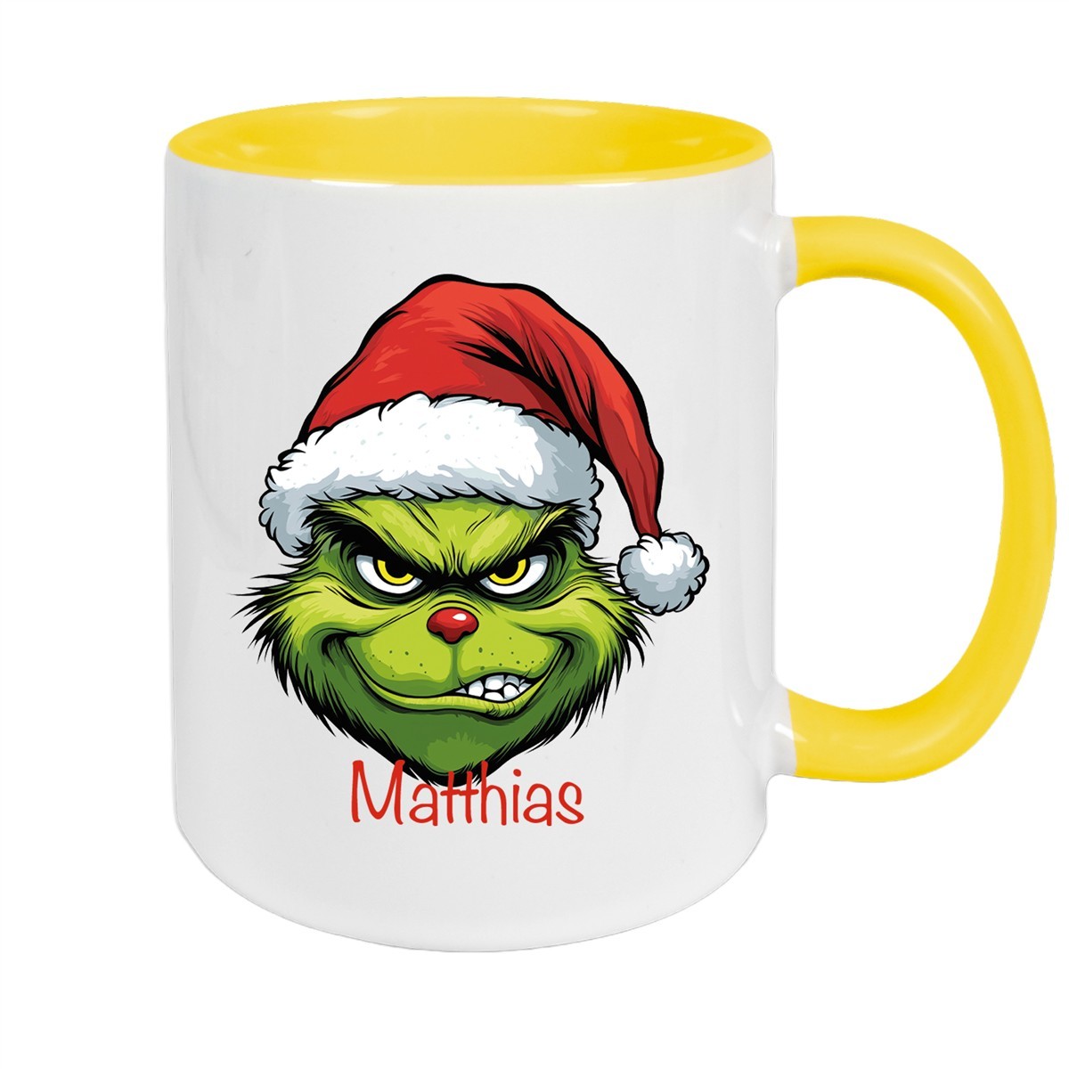 Tasse Wunschname Weihnachten Grinch #9 Keramik Kinderbecher versch. Farben