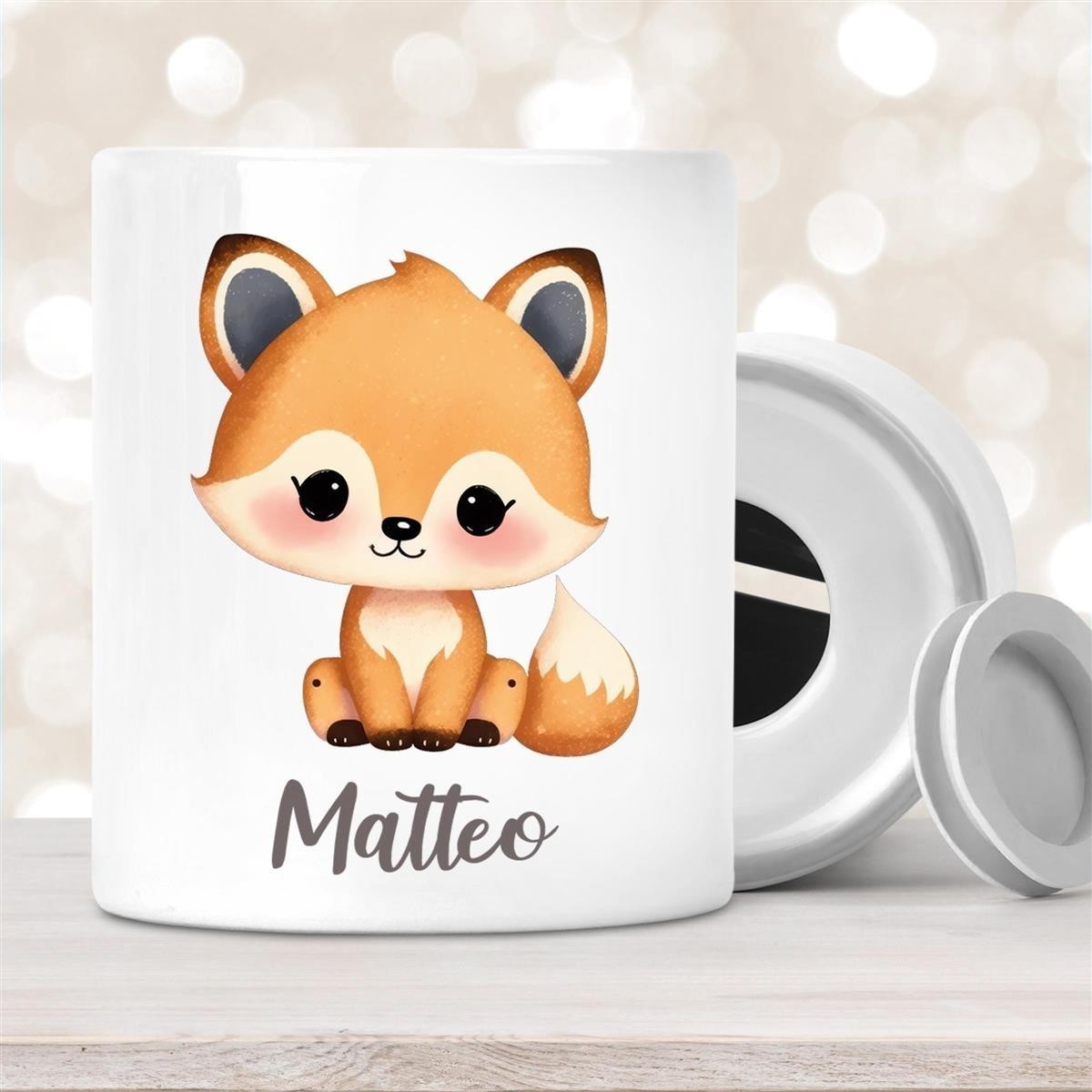 Spardose mit Wunschname Fuchs #1 personalisiert Spardose mit Wunschname Fuchs #1 personalisiert