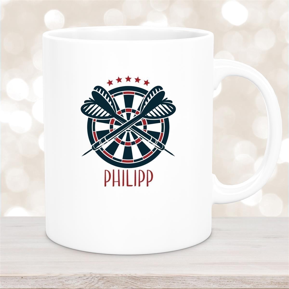 Tasse Dart #1 Wunschname Keramik Kinderbecher personalisiert Weiß Tasse Dart #1 Wunschname Keramik Kinderbecher personalisiert versch. Farben