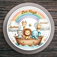 Tortenaufleger Taufe Arche-Noah #3 Name & Datum (20cm)