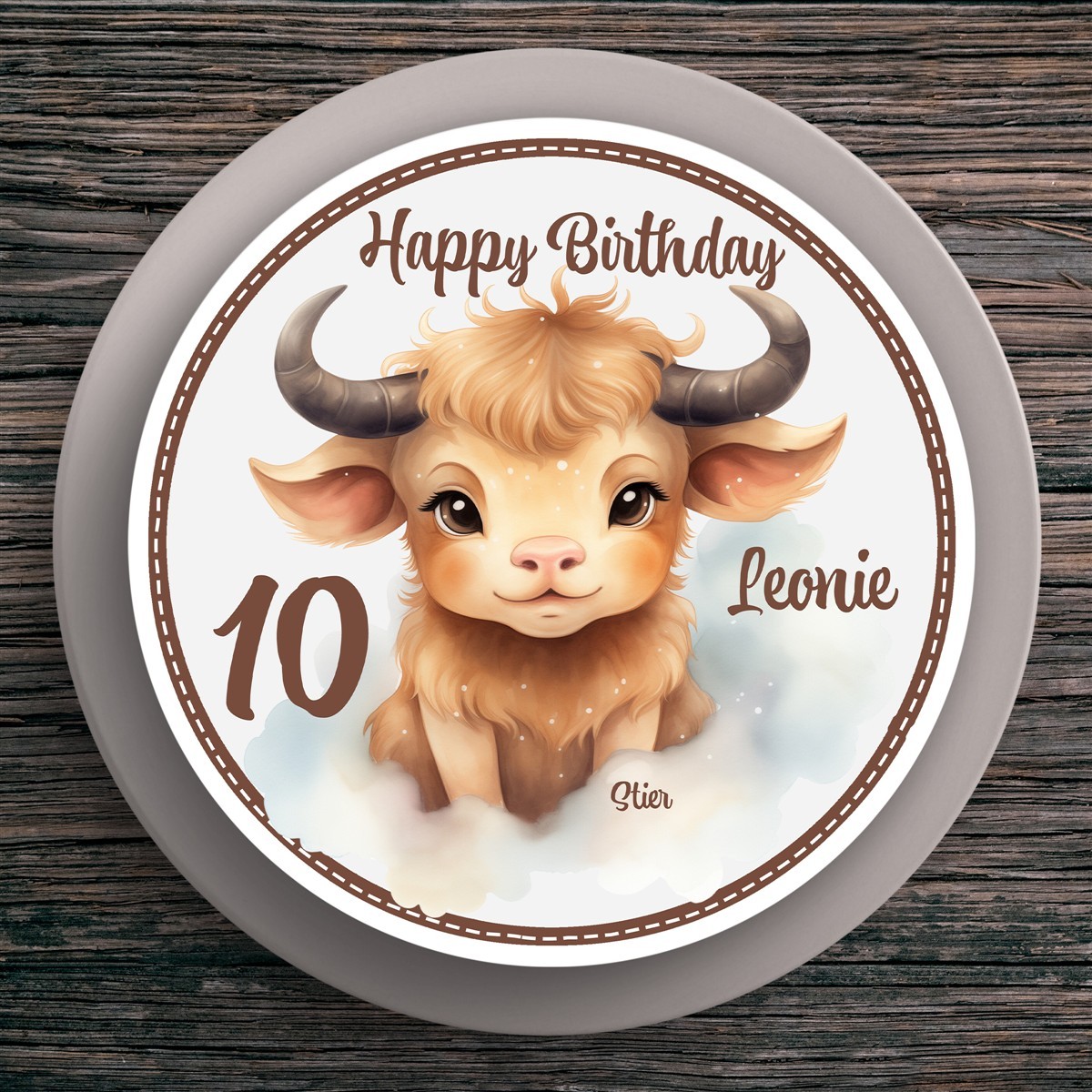 Tortenaufleger Geburtstag Sternzeichen Stier #1 Name & Zahl (20cm) Fondant Papier Tortenaufleger Geburtstag Sternzeichen Stier #1 Name & Zahl (20cm) Fondant Papier