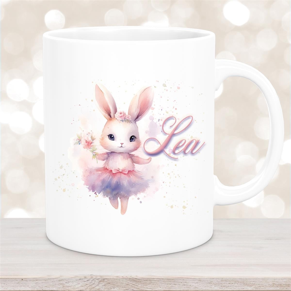 Tasse Ballerina #4 Wunschname Keramik Kinderbecher personalisiert Weiß Tasse Ballerina #4 Wunschname Keramik Kinderbecher personalisiert Weiß
