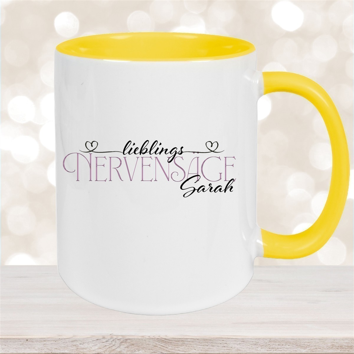 Tasse Wunschname Lieblings-Nervensäge #1 personalisiert Keramik Becher versch. Farben