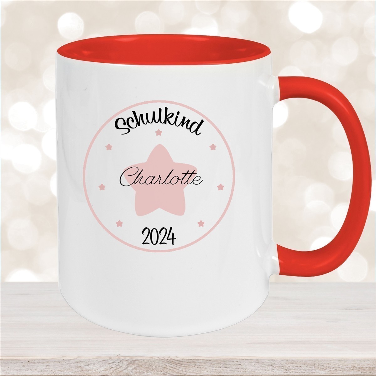 Tasse Schulkind #02 Wunschname Keramik Kinderbecher Personalisiert versch. Farben