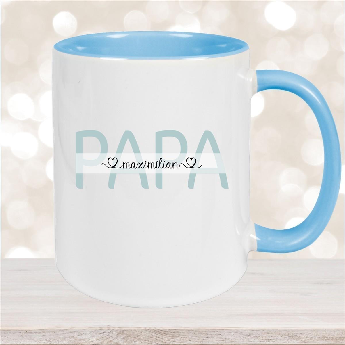 Tasse Vatertag 1 Wunschnamen Keramik Personalisiert versch. Farben