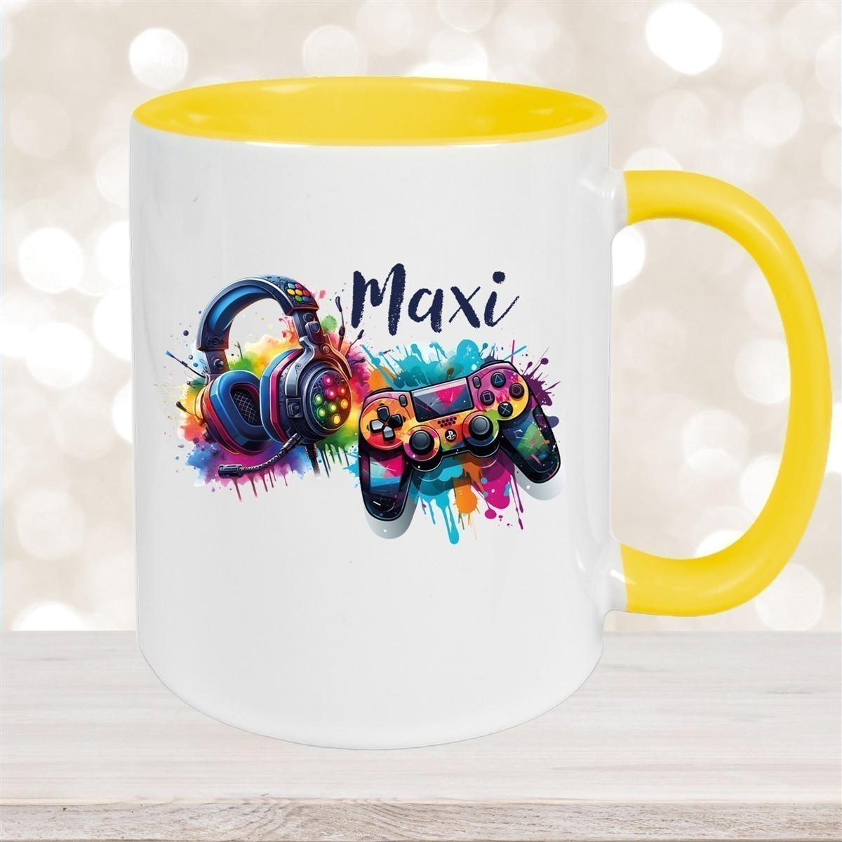 Tasse Gamer #3 Wunschname Keramik Kinderbecher personalisiert versch. Farben