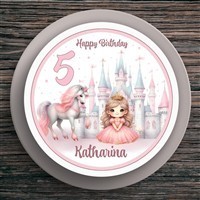 Tortenaufleger Geburtstag Prinzessin #1 Name & Zahl (20cm) Fondant Papier