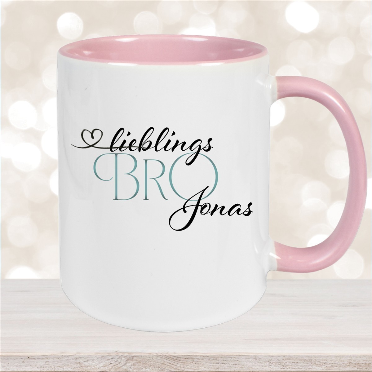 Tasse Wunschname Lieblings-Bro #1 personalisiert Keramik Becher versch. Farben