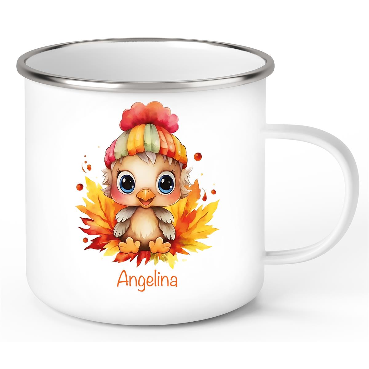 Tasse Wunschname Küken 1 Emaille Kinderbecher personalisiert