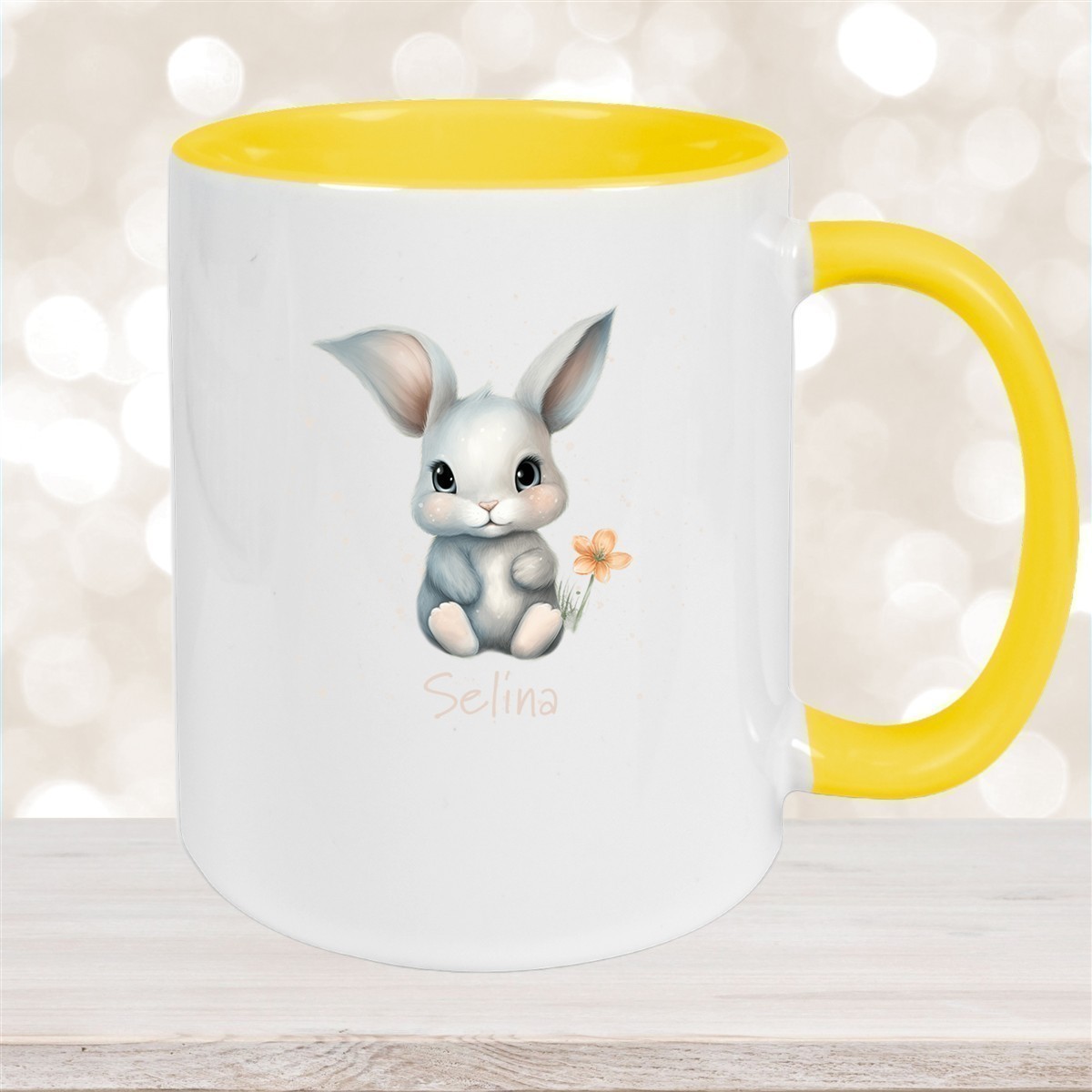 Tasse Ostern - Hase #2 Wunschnamen Keramik personalisiert versch. Farben